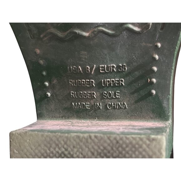 Corkys Womens Skull & Rose Print Cowboy Rain Boots Rubber Size EU 38 / US 8 - Picture 10 of 10